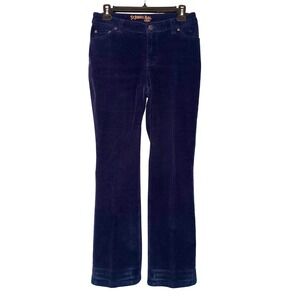 St Johns Bay Petite Boot Cut‎ Corduroy Pants Navy Blue Women's Size 4P
